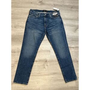 New Abercrombie Fitch Athletic Skinny Jeans Men's 34x30 signature Stretch Blue